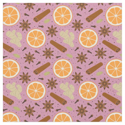 Christmas spices fabric