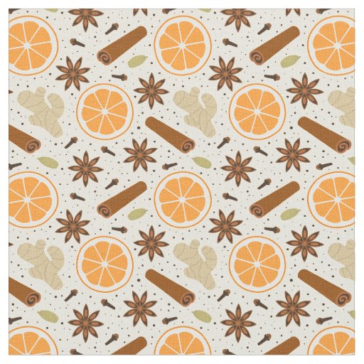 Christmas spices fabric