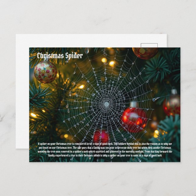Christmas Spider Postcard (Front/Back)