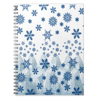 Christmas Spiral Notebook Snowflake