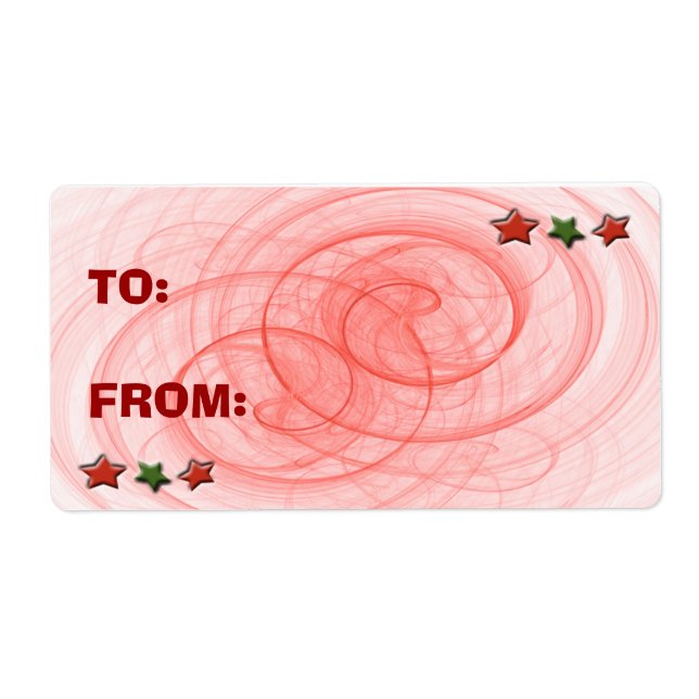 Christmas Spirals & Stars Label (Front)