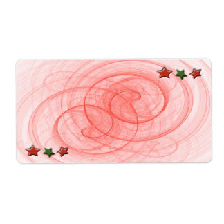 Christmas Spirals & Stars Label