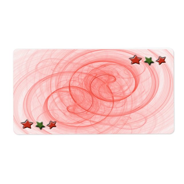 Christmas Spirals & Stars Label (Front)
