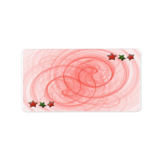 Christmas Spirals & Stars Label