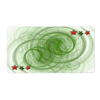 Christmas Spirals & Stars Label