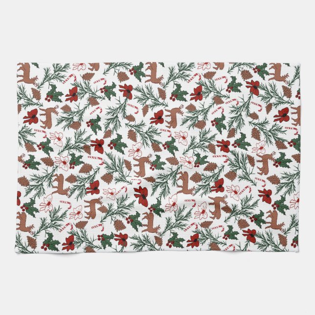 Christmas Spirit design Kitchen Towel (Horizontal)