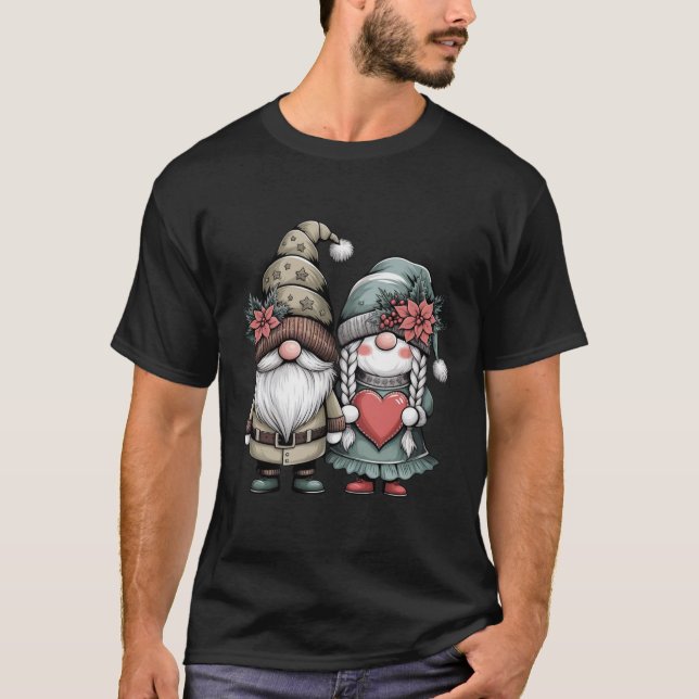 Christmas Spirit Gnomes T-Shirt (Front)
