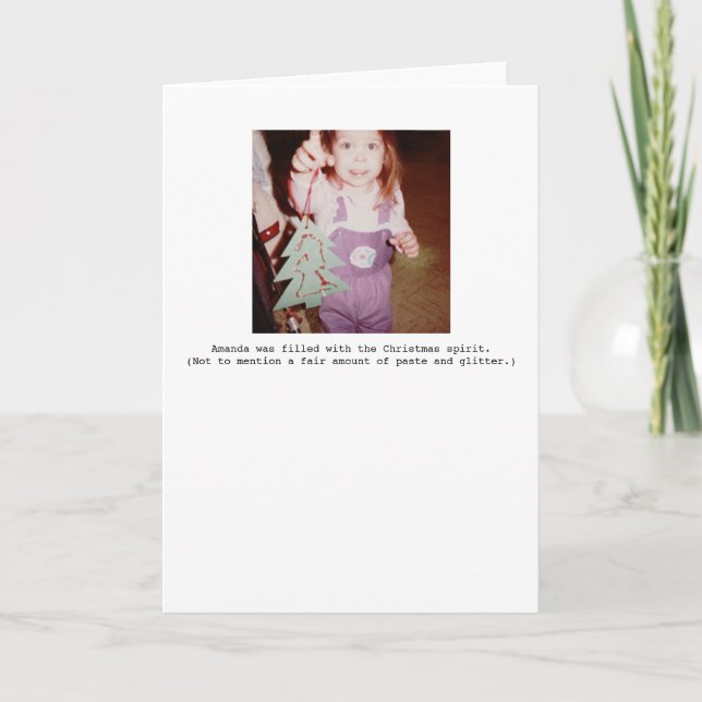 Christmas Spirit Holiday Greeting Card (Front)