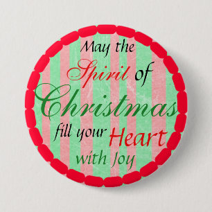 Christmas Spirit Holiday Season Button