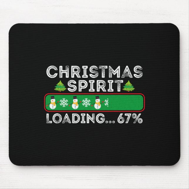 Christmas Spirit Loading 67 Six Seven Meme Funny S Mouse Pad (Front)