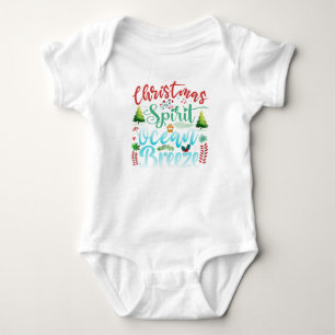 Christmas Spirit Ocean Breeze One Piece Baby Bodysuit