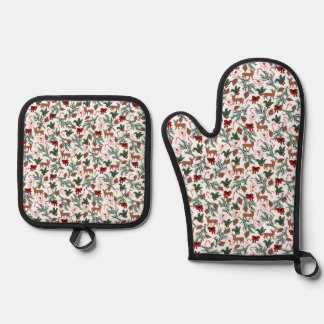 Christmas Spirit Oven Mitt & Pot Holder Set