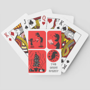 christmas spirit poker cards