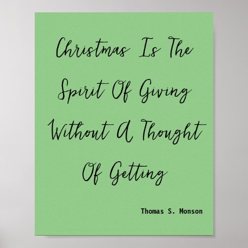 Christmas Spirit Quotes Poster