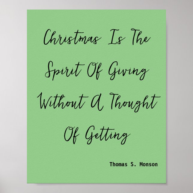 Christmas Spirit Quotes Poster (Front)