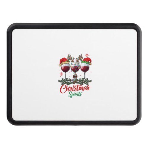 Christmas Spirits Wine Glasses Reindeer Antlers Pi Hitch Cover