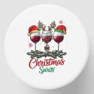 Christmas Spirits Wine Glasses Reindeer Antlers Pi Mini Candle Favors