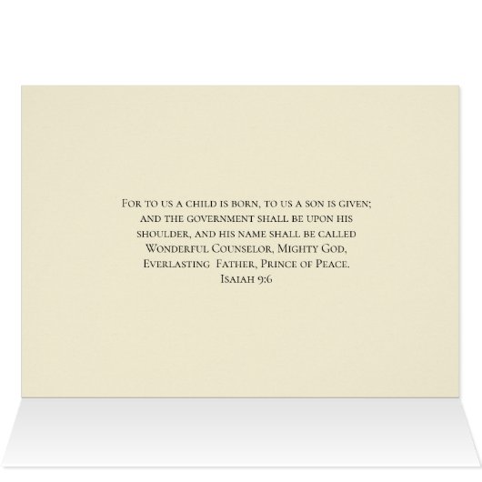 Christmas Spiritual Bouquet Jesus in Manger (Inside Horizontal (Top))