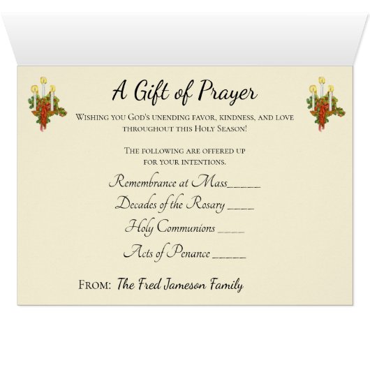 Christmas Spiritual Bouquet Jesus in Manger (Inside Horizontal (Bottom))