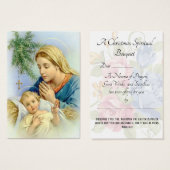 Christmas Spiritual Bouquet Prayer Holy Card (Front & Back)