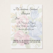 Christmas Spiritual Bouquet Prayer Holy Card (Back)