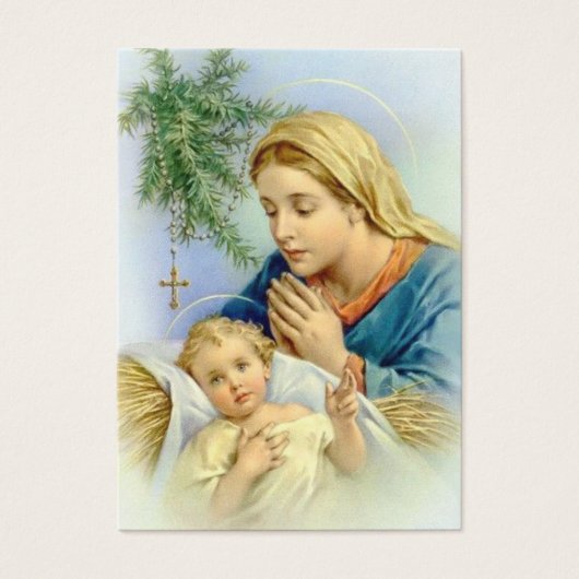 Christmas Spiritual Bouquet Prayer Holy Card (Front)