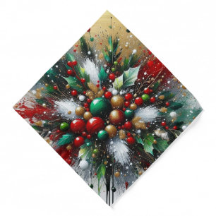 Christmas Splatter / White Bursts Bandana