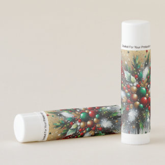 Christmas Splatter / White Bursts Lip Balm