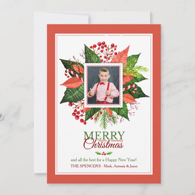 Christmas Splendor Photo Holiday Card (Front)