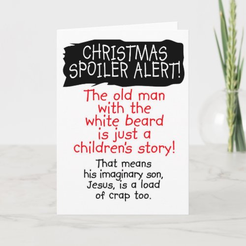 Christmas Spoiler Alert Funny Christmas  Holiday Card