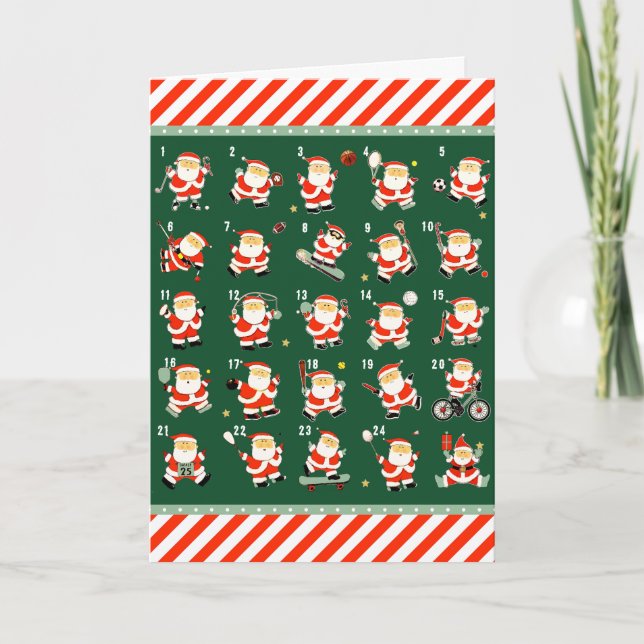 Christmas Sports Countdown Holiday Card (Front)