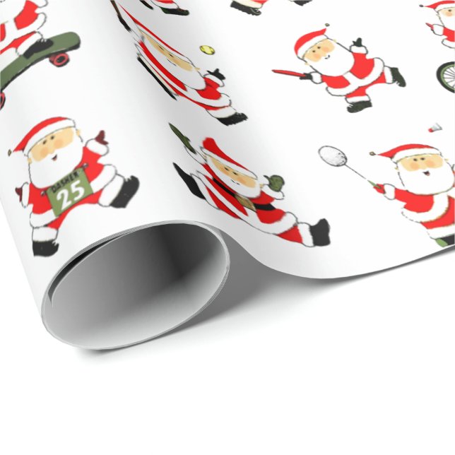 Christmas Sports Holiday Gift Wrapping Paper (Roll Corner)