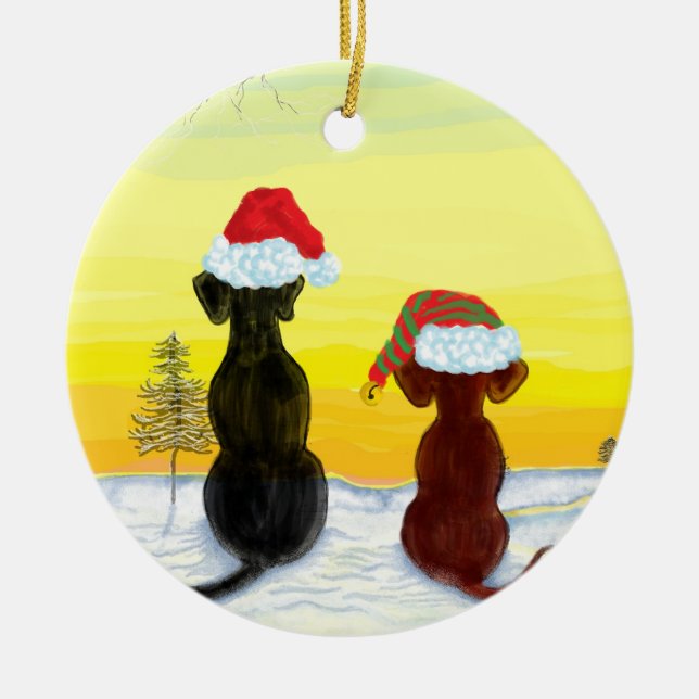 christmas springador ceramic ornament (Front)