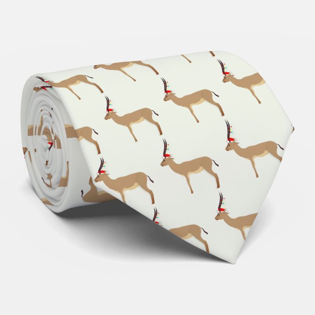 Christmas Springbok Neck Tie (Rolled)