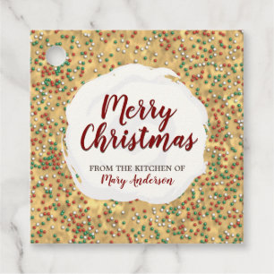 Christmas Sprinkles Cookie Custom Label Favor Tag