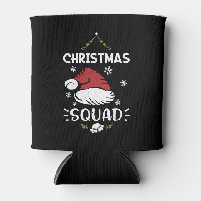 Christmas Squad - Christmas Family Can Cooler (Front)