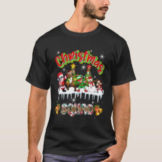 Christmas Squad Dabbing Pug Dog Santa Reindeer Elf T-Shirt