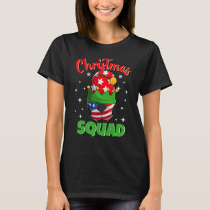Christmas Squad Elf Soccer Family Matching Pajam T-Shirt