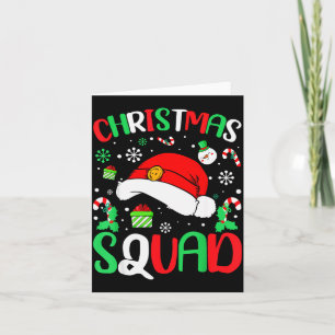 Christmas Squad Family Group Matching Christmas Pa Card
