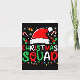 Christmas Squad Family Group Matching Christmas Pa Card