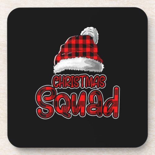 Christmas Squad Family Group Matching Funny Xmas P Beverage Coaster