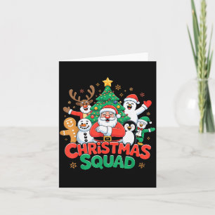 Christmas Squad Family Group Matching Pajamas Sant Card