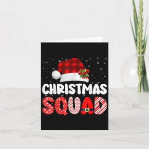 Christmas Squad Family Group Matching Red Plaid Sa Card