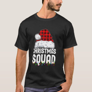 Christmas Squad Family Group Matching Red Plaid Sa T-Shirt