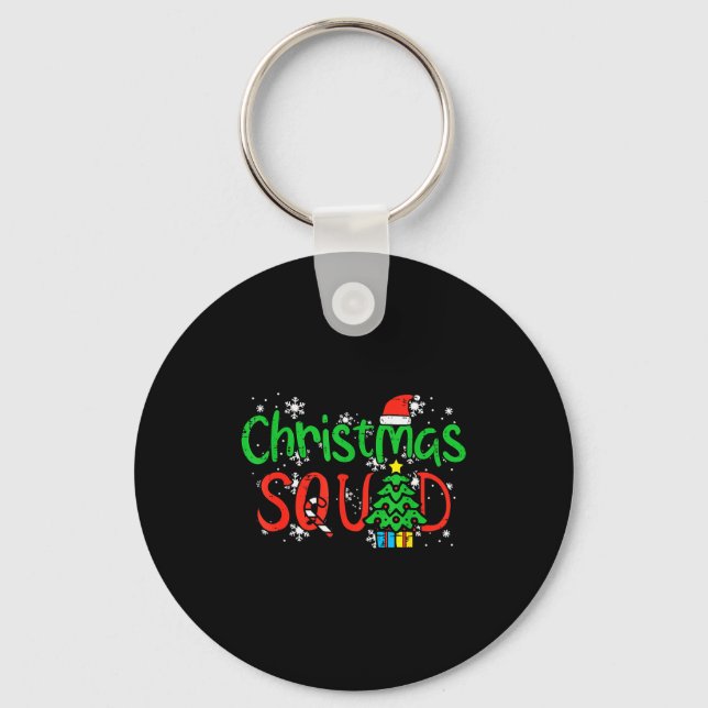 Christmas Squad Family Xmas Crew Men Women Boys Gi Keychain (Front)