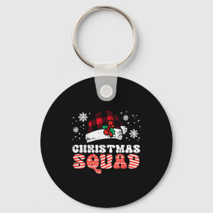 Christmas Squad Funny Xmas Crew Team Matching Kids Keychain