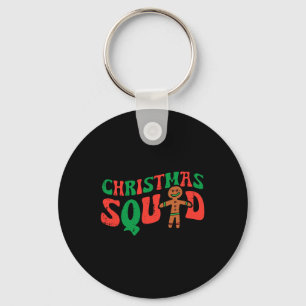 Christmas Squad Gingerbread Xmas Family Crew Men W Keychain