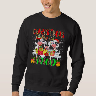 Christmas Squad Leopard Three Santa Reindeer Elf C Sweatshirt
