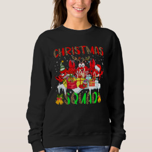 Christmas Squad Leopard Three Santa Reindeer Elf C Sweatshirt