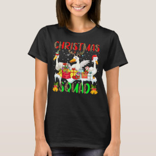 Christmas Squad Leopard Three Santa Reindeer Elf D T-Shirt